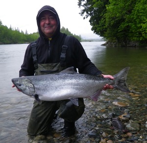 Alvaro, one of his favorite fishing partners and landed this beauty.  Congratulations Alvaro!